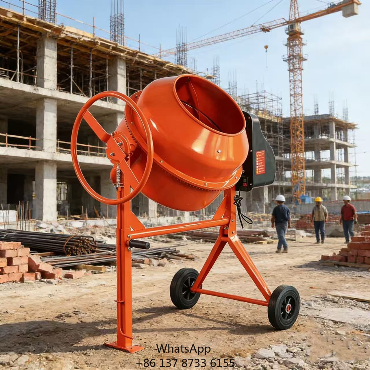 Concrete Mixer Small - Jiqian 180L Hochwertiger Elektrischer Kleiner Beweglicher