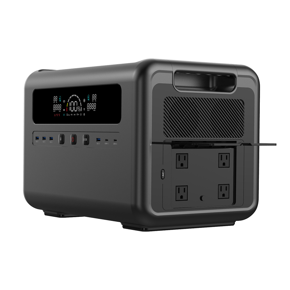 Power Outdoor - 2400W Solar-Stromgenerator, Tragbare Hochleistungs-Powerstation für Notfall-Backup