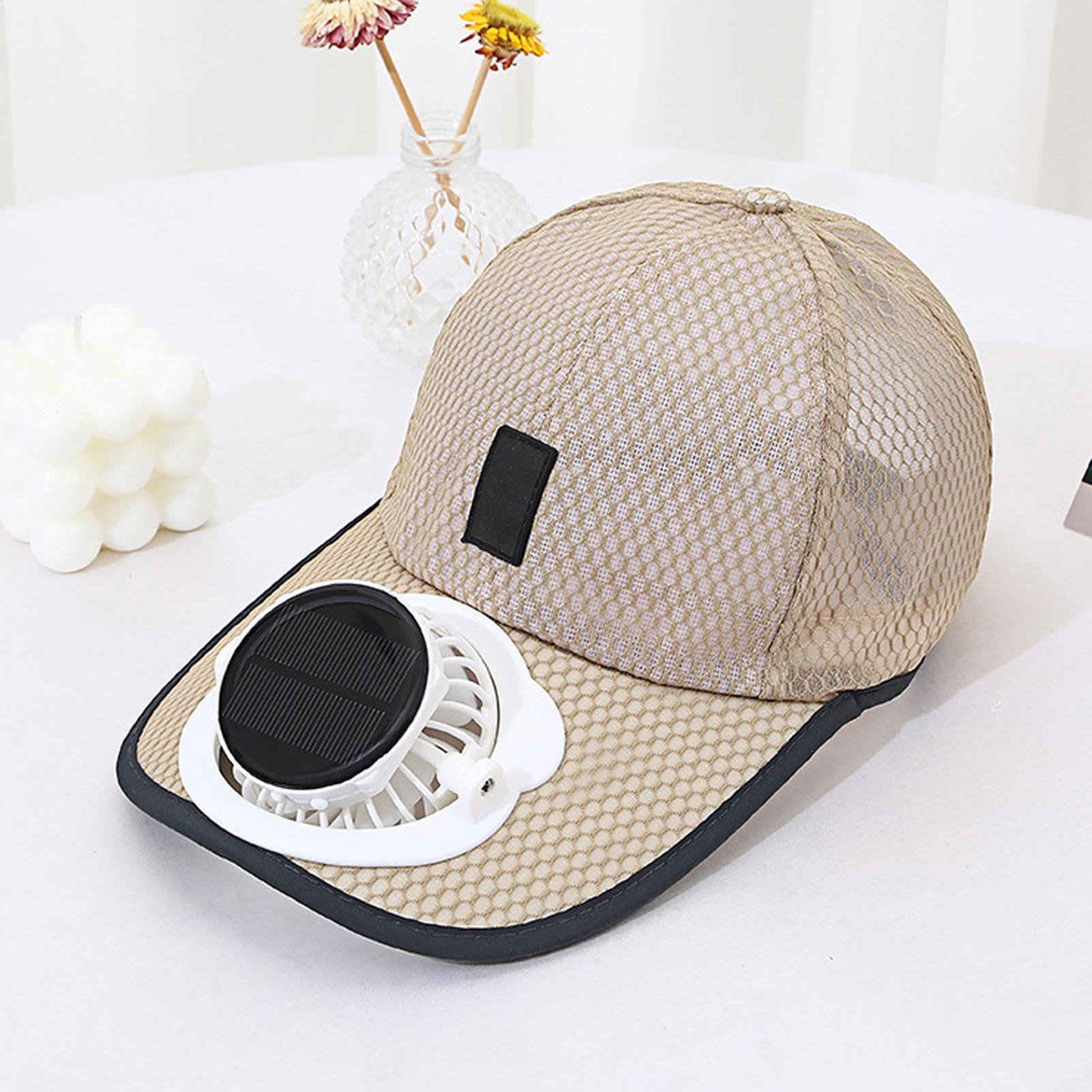 Outdoor Power Block - Atmungsaktiver Sonnenhut mit Solarventilator, Sonnenschutz-Baseballkappe mit