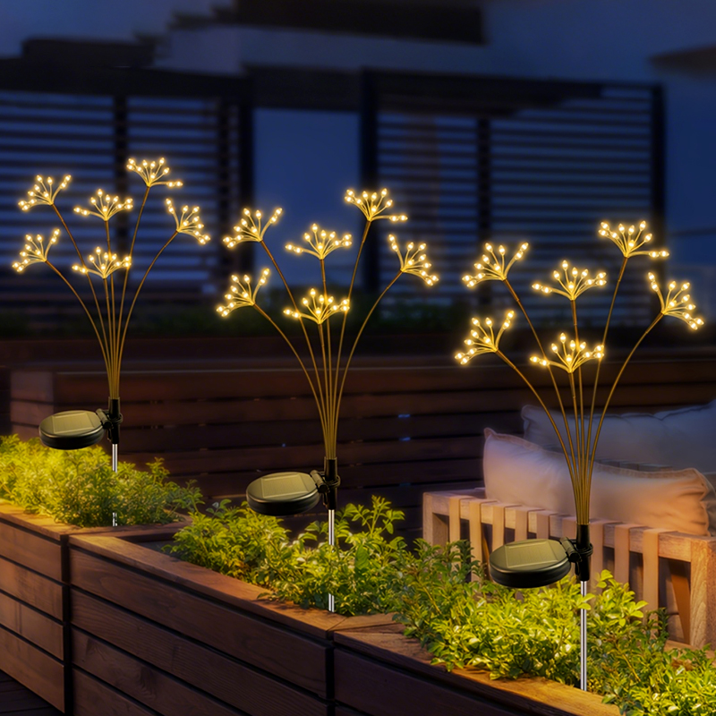 Outdoor Power For Wedding - Solarbetriebene Blumen-Rasenlichter für den Außenbereich, Garten-Feenlichter