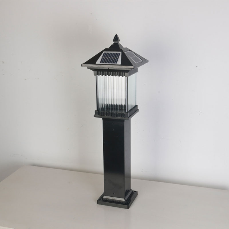 Outdoor Power Block - Moderne solarbetriebene Rasenleuchte für den Außenbereich,