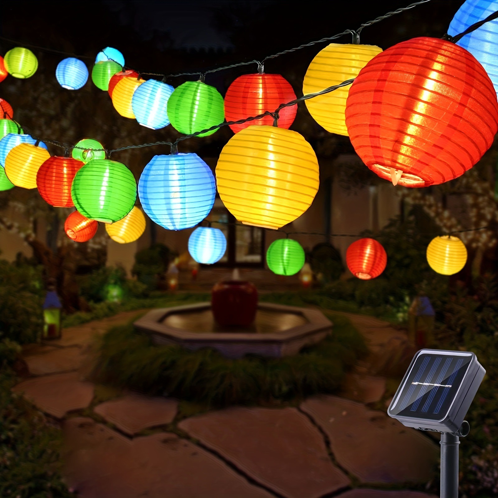 Outdoor Power For Wedding - LED Solar Laterne Lichterketten Outdoor Girlande