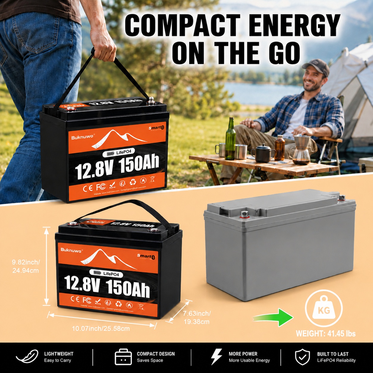 Buknuwo Smart 12V/12,8V 150Ah  – Outdoor Power Supply 12V Bewertung und Preis