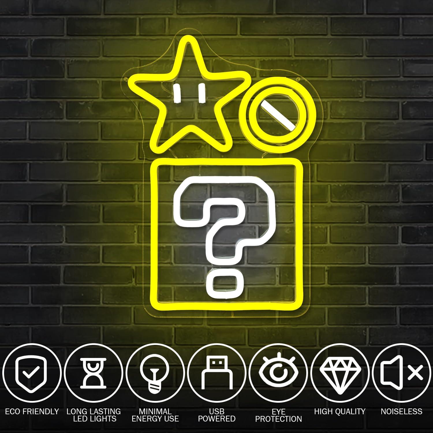 Fragezeichen-Stern Neonschild  – Outdoor Power Block Bewertung und Preis