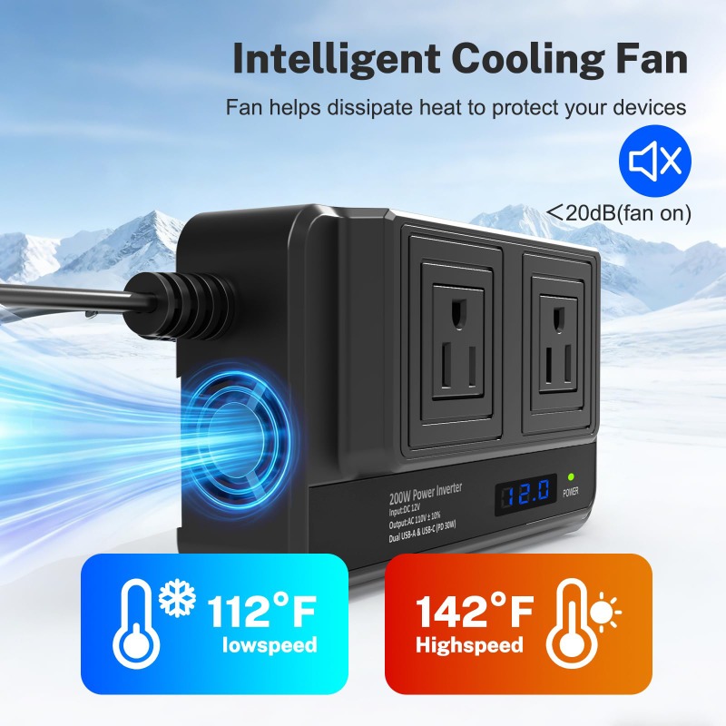 200W Auto-Wechselrichter, Auto – Outdoor Power Adapter Usb Bewertung und Preis