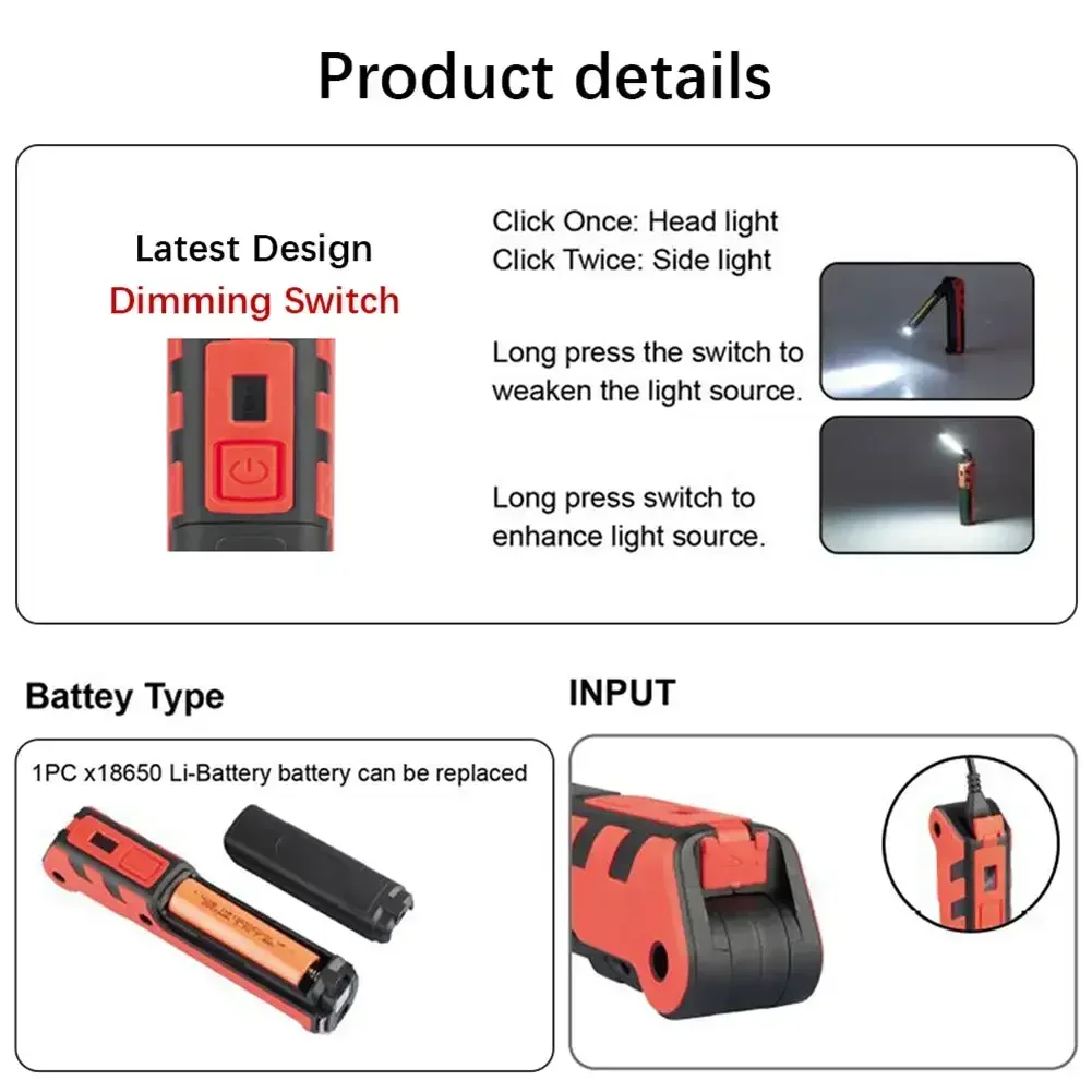 Dimmbares COB-LED-Arbeitslicht – Outdoor Usb Power Bank Bewertung und Preis