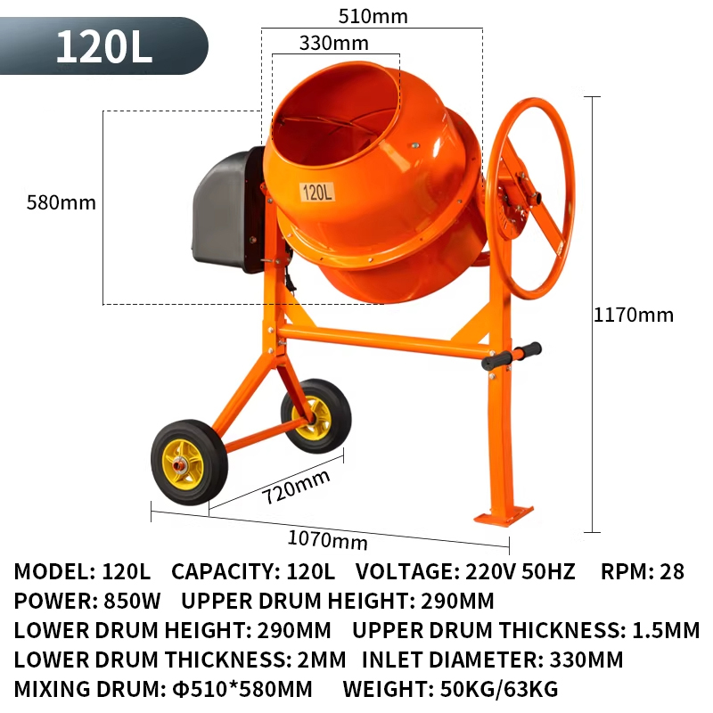 120L Futtermischer Kompakter Z – Concrete Mixer Small Bewertung und Preis