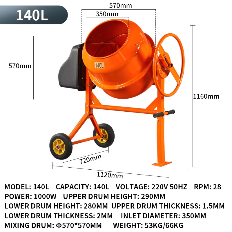 120L Futtermischer Kompakter Z – Concrete Mixer Small Bewertung und Preis