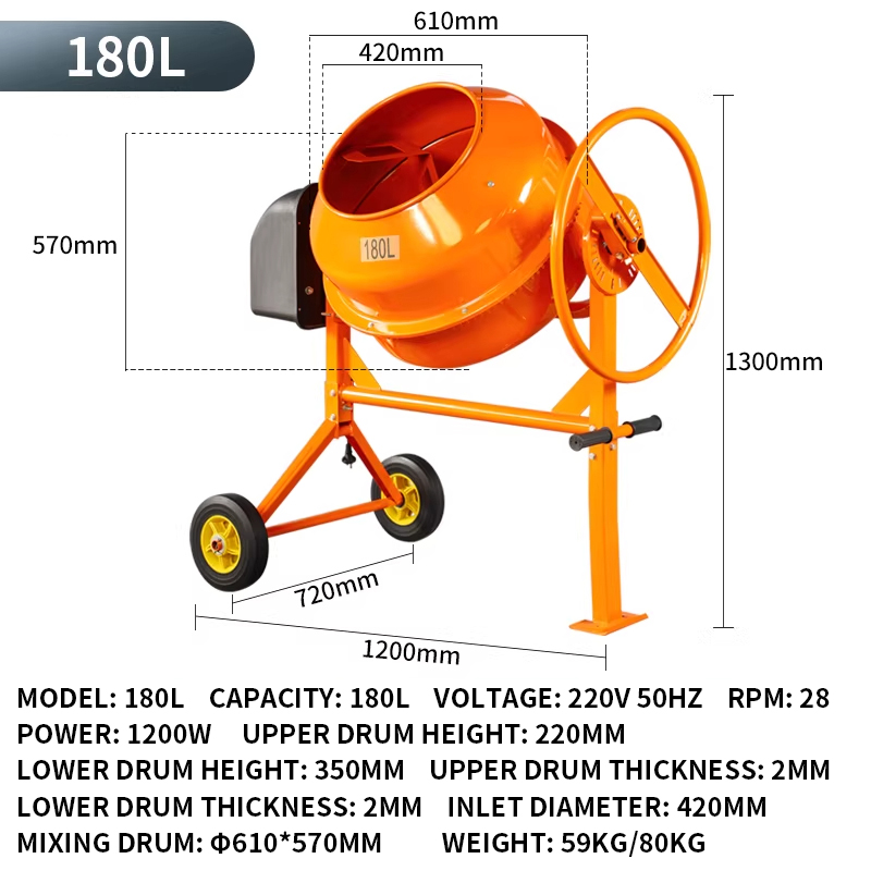 120L Futtermischer Kompakter Z – Concrete Mixer Small Bewertung und Preis