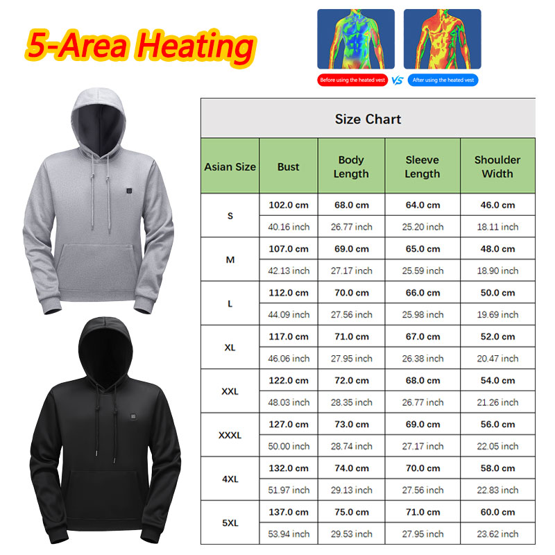 5-Zonen-Heiz-Hoodie, Heizkleid – Outdoor Usb Power Bank Bewertung und Preis