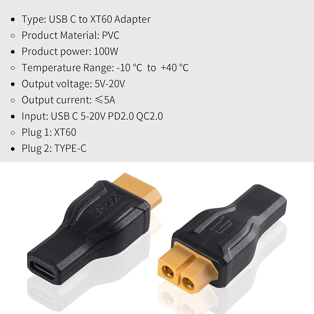 USB C auf XT60 Adapter Konvert – Outdoor Power Adapter Usb Bewertung und Preis